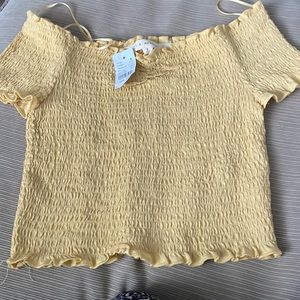Yellow shirt size small crop